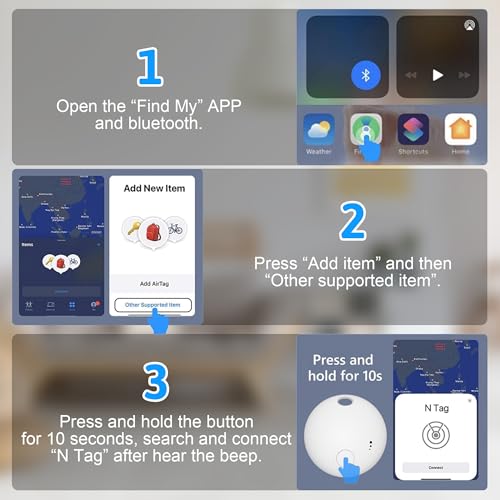 Tracker Tag 4 Packs Bluetooth Tracker, Smart Tag Locator Tracking Device, Keys Finder and Item Locator,Air Tracker Item Finders with Find My(iOS Only) Track Your Keys,Wallet,Luggage,Pets and Bag - Image 5