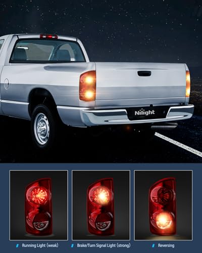 Image of Nilight Taillight Assembly Compatible with 2007 2008 Dodge Ram 1500