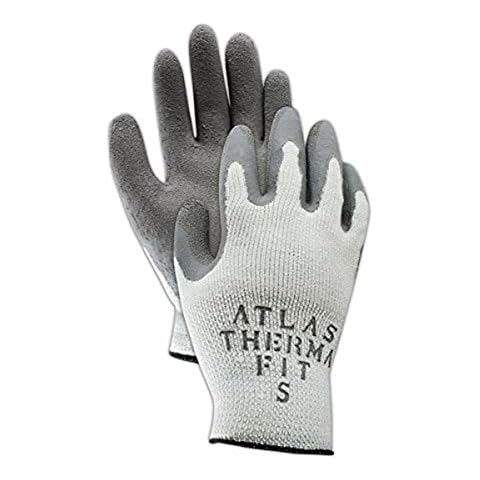 Showa Best 451-08 SHOWA Best Glove Atlas Thermal-Fit PF451 Knit Glove with Rubber Coating, Men's Jumbo (Fits), Natural Gray, Medium (Pack of 12) Cover