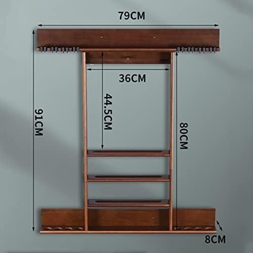 Support de queues de billard vertical 8 trous rouge avec base stable - 2