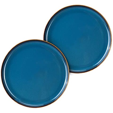 CSYY 8.5in Blue Porcelain Plates Set Cover