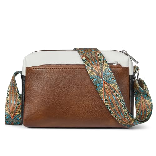 BOSTANTEN Crossbody Bags for Women Vegan Leather Purses Quilted Shoulder Handbags with Adjustable Shoulder Strap