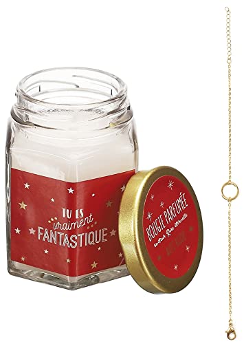 The Concept Factory Bougie parfumée en Bocal avec Bijou Surprise Vanille