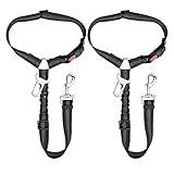 【Diseño universal 2 en 1】-- Arneses para automóviles para mascotas diseñados con clip de asiento y reposacabezas (arnés para automóvil/arnés para perros), tres formas de fijación para seleccionar según sus necesidades, ajuste perfecto para la mayoría de los automóviles y todos los perros y gatos.