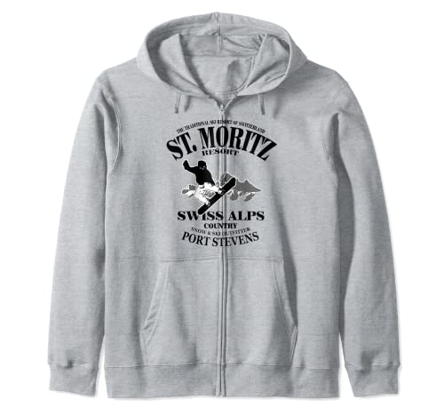St. Moritz - Saint Moritz - Switzerland - Snowboard Snowboarder Zip Hoodie St. Moritz - Saint Moritz - Switzerland - Snowboard Snowboarder Zip Hoodie