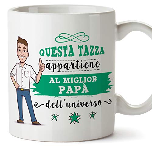 MUGFFINS (Taza en italiano) Papá. Tazas de café originales y desayuno para regalar papa. Esta taza pertenece al mejor…