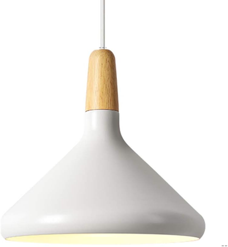 Mengjay Pendant Lamp Modern Hanging Light Vintage Ceilling Lighting Industrial Metal Chandelier for Kitchen Dining Room Restaurant E26 (White)