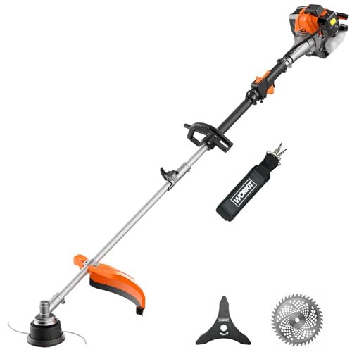 WORKIT 25.4CC Gas Powered String Trimmer, 3-in-1 Multi-Tool Commercial Grade Gas Weed Eater with 17'...