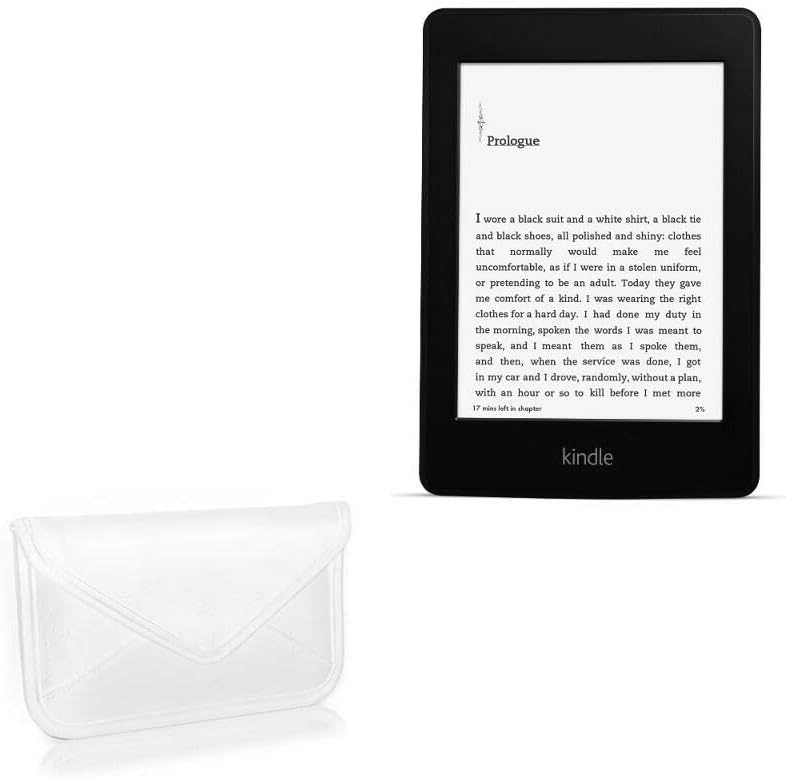 BoxWave Case Compatible with Amazon Kindle Paperwhite (2nd Gen 2013) - Elite Leather Messenger Pouch, Synthetic Leather Cover Case Envelope Design - Ivory White