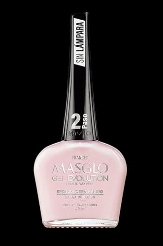 Miniatura 3 de MASGLO GEL EVOLUTION - Esmalte de uñas efecto gel, sin lámpara UVLed, duración hasta 12 días, 3 unidades, base, Esmalte Frances, Brillo - Efecto Gel