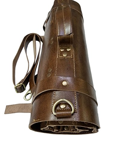 Genuine Lightweight Premium Leather Professional Antique Brown Chef Knife Bag/Chef Knife Roll 16 Slots Space #K3 #TOP5