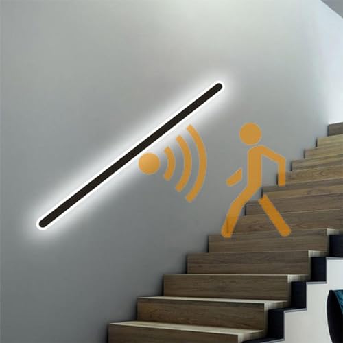 Aplique de pared moderno minimalista negro LED 80CM de acrílico para interiores exclusivos