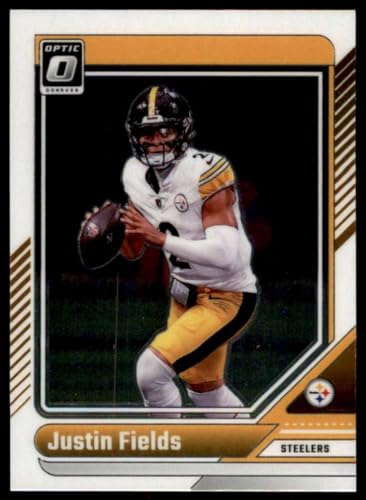 2024 Donruss Optic 164 Justin Fields Pittsburgh Steelers Official Football Card in Raw (NM or Better) Condition
