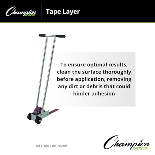 Image of Champion Sports Floor Marking Tape Layer - Uses Single Sided Tape 1 inch and 2 inchWide - Schools, Gyms, Restaurants