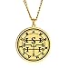 Stainless Steel Goetic Talisman Necklace, Sigil of Sallos Pendant, 19th Spirit of Ars Goetia Seal, Esoteric Jewelry - Belial, 60cm