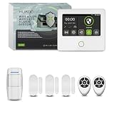 HUXGO® HXA502 Sistema allarme casa senza fili WiFi + GSM 4G con sirena interna | Kit antifurto casa con 1x rilevatore di movimento, 3x sensori per porte e finestre | Antifurto wireless con TUYA App