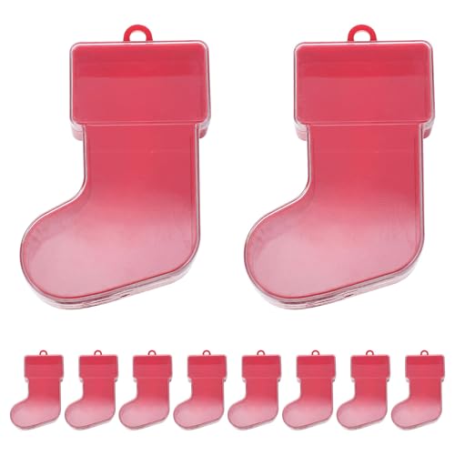Boîtes à bonbons de Noël en forme de chaussette : lot de 10 contenants pour cadeaux d'invités