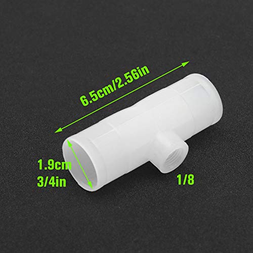 Creative-Idea 10Pcs Pvc Tee Fitting Kit 1/8 Inch Chicken Poultry Automatic Water Drinking Nipple White For Feeder Poultry Chicken Duck Bird #TOP2