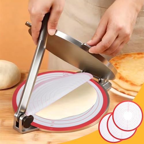 Image of 6Piece Tortilla Press Liners Silicone, Reusable Tortilla Liners For Various Tortilla Presses, With Customer Service Silicone Liners Includes 3 Square And 3 Round Kits
