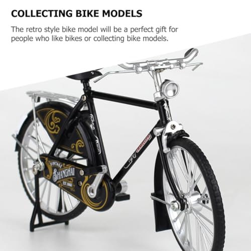Bicicleta en miniatura de aleación YARNOW estilo retro para decoración de escritorio 7