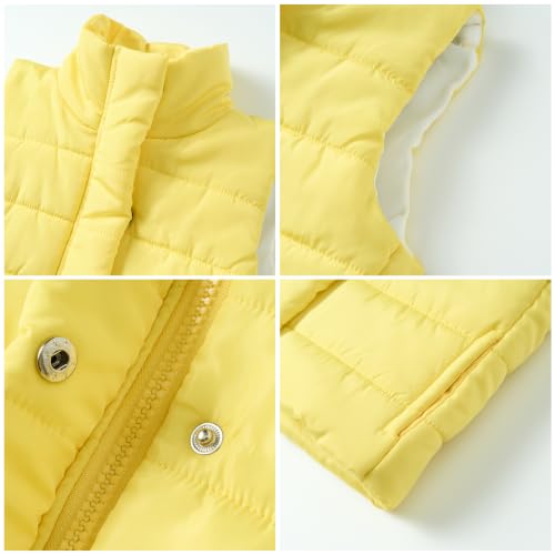 Image of Mud Kingdom Girls Boys Puffer Vest Rainbow Stripes Stand Collar Sleeveless Jacket 2-9 Outerwear Years