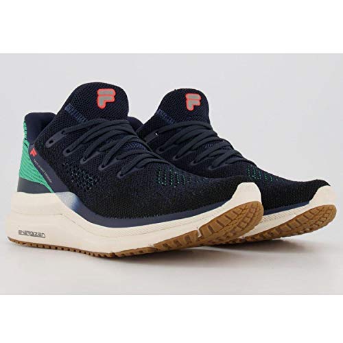 Tênis Racer Knit 2.0, Fila, Feminino, Marinho/Verde Claro/Coral, 36