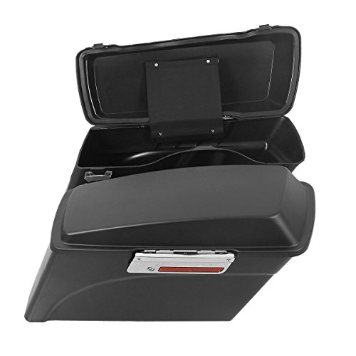 Alforjas TCMT negras mate con cierre y forros, para Harley Touring (Road Glide, Road King, Street Glide, Electra Glide, Ultra Classic) 1994-2013 miniatura 5