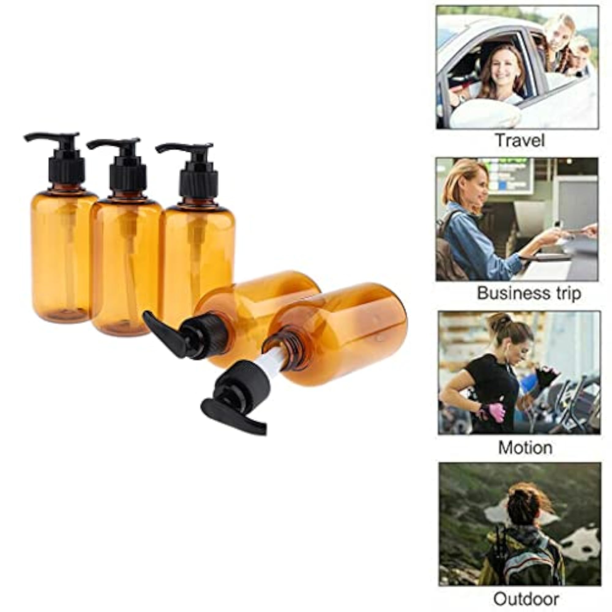 10 Empty ABSPump Bottles for Shampoo Lotions Body Wash