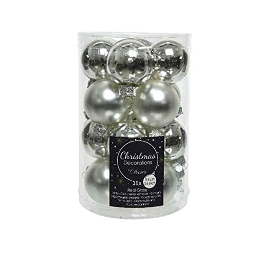 Produktbild Weihnachtsbaumkugel 16er-Set , silber , Glas,Aluminium Ø: 3.5