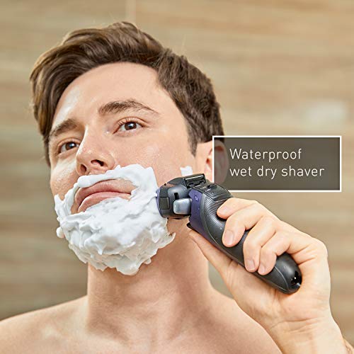 Image of Panasonic ARC3 Electric Razor for Men with Pop-Up Trimmer, Wet Dry 3-Blade Electric Shaver with Intelligent Shave Sensor and 12D Flexible Pivoting Head a€ inch ES-LT67-A (Blue)