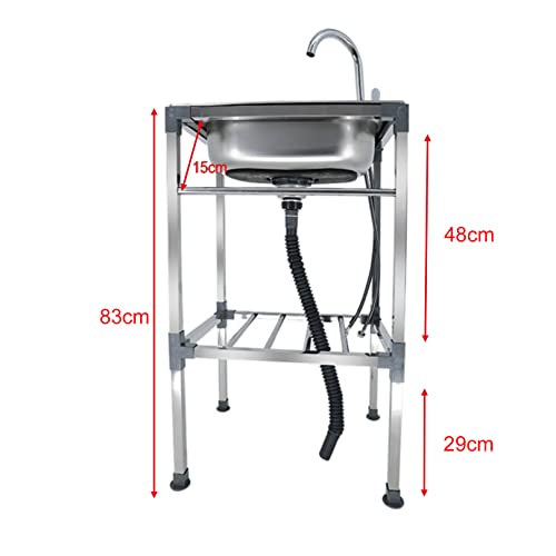 Fregadero con grifo integrado para restaurante y lavandería 3