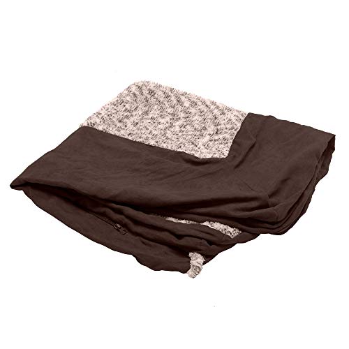 Furhaven Replacement Dog Bed Cover Two-Tone Faux Fur & Suede L Shaped Chaise, Machine Washable - Espresso, Jumbo (X-Large) by Furhaven - Used condition - US$21.13