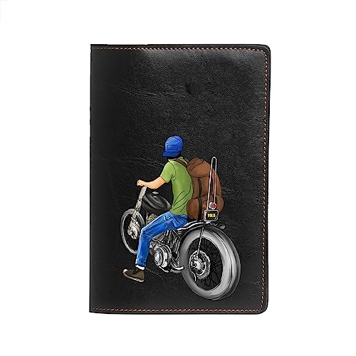 Image of The Messy Corner Unisex Vegan Leather Passport Cover | Classy & Stylish Printed Travel Case | (Black, Roadrush)