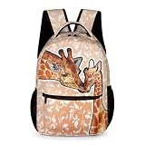 Homieblanket Giraffe Backpack for Kids Girls Boys School, 16 Inches Cute Giraffes Theme Bookbag, Adjustable, Lightweight, Large Capacity, Colorful Daily Casual Backpacks