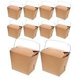 Garneck 50stücke Papier-take-out-boxen Mit Drahtgriff Für Chinesische Lebensmittel Kleine Behälter Zum Mitnehmen Für Restaurant Und Hochzeitsgeschenke Eimer Kalte Speisen