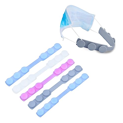 DOITOOL 8Pcs Faixa De Cabeça Ajustável Rosa Cós Extensores Gancho De Orelha Alça De Orelha Fivela Má