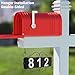 IVWVI Metal Address Plaque, Address Number, Waterproof, Horizontal & Vertical Mounted Address Sign for House Home Office Street Yard Mailbox (style)