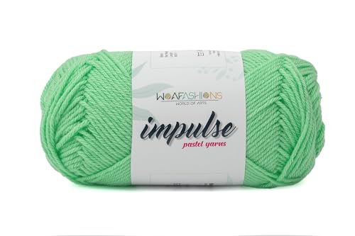 Image of WOAFashions Impulse Hand Knitting & Crochet Yarn (Light Fern Green) (100gms - Pack of 1)