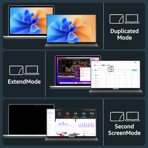 Image of 15.6 inch Portable Monitor Full HD 1080p, USB-C & HDMI Connectivity, Ultra-Slim Design, Built-in Speakers, Compatible with Laptop, PC, Gaming Consoles