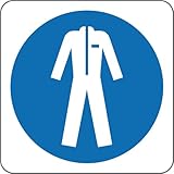 Gebotsschild Schutzkleidung Tragen - ISO 7010 M010 - Hart-PVC - 50x50mm