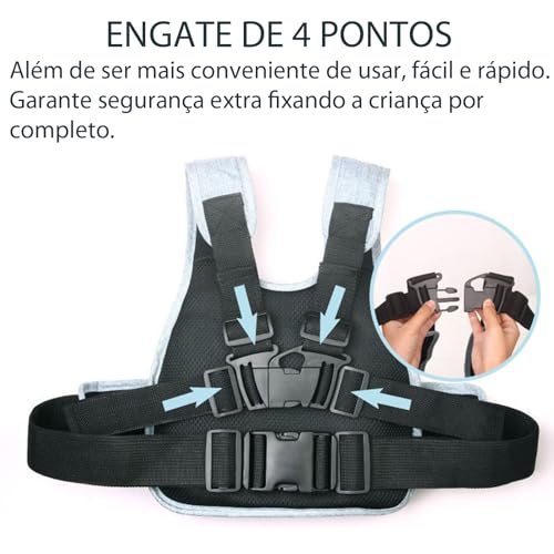 Colete Cinto Segurança Infantil Criança Moto Antiqueda Ajustável