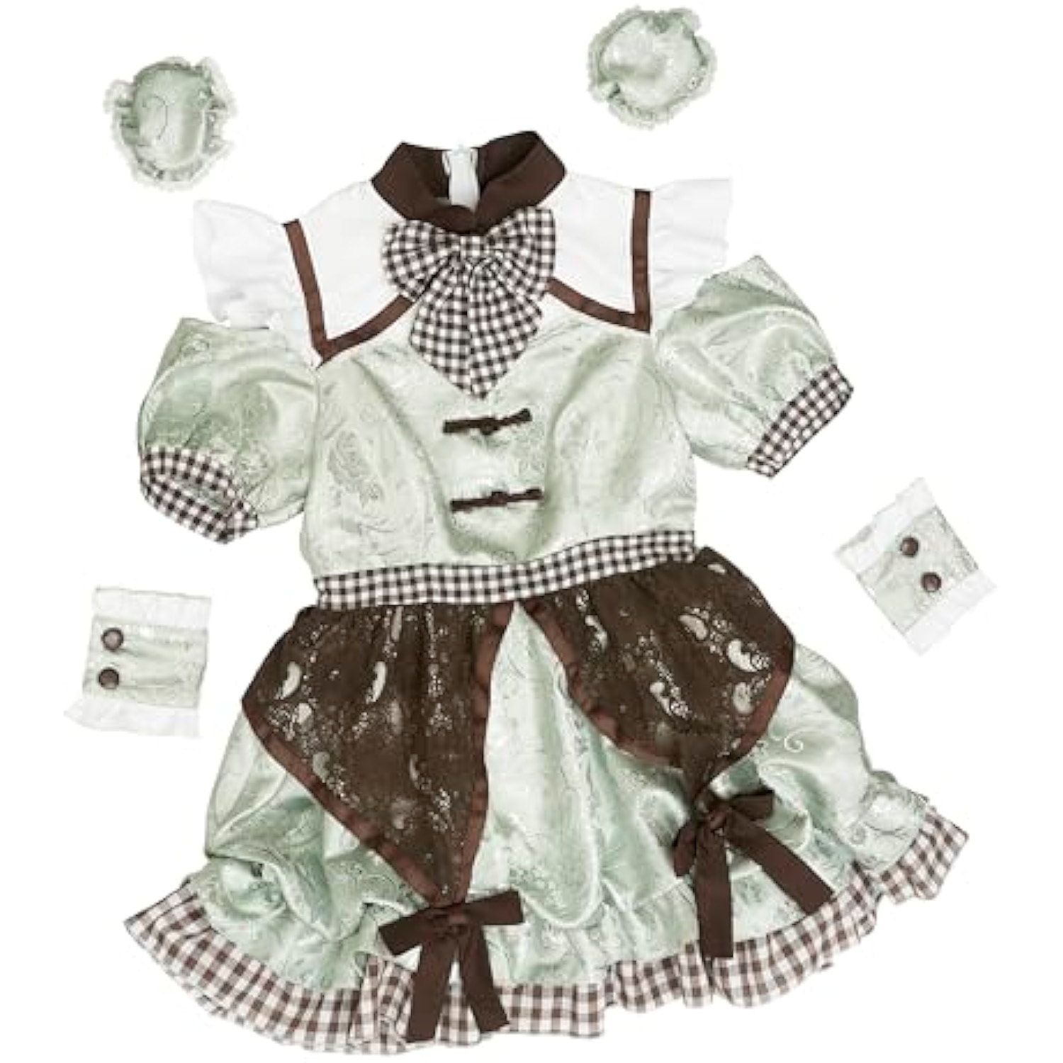 クリアストーン(Clearstone) メタモルチェ えなこコラボ コスプレ ハロウィン マカロンチャイナ レディース グリーン 詳細画像3