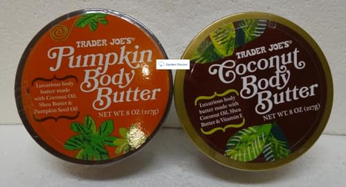Generic Trader Joe's Pumpkin Body Butter & Coconut Body Butter 8oz 227g (Two Jars)