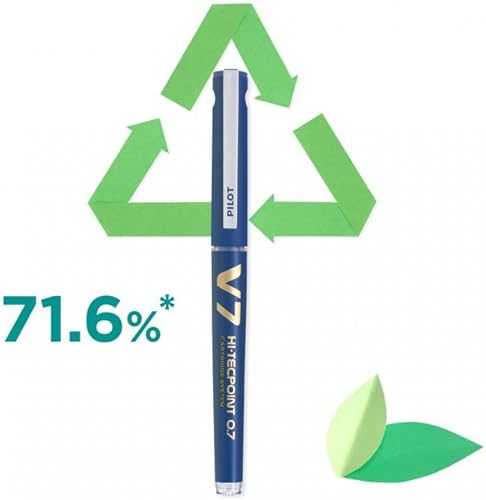 Miniatura 7 de Pilot V7 Hi-Tecpoint - Bolígrafo de punta redonda (3 unidades), tinta líquida, punta mediana de 0.028 in, color negro