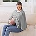 Knit Nursing Cover for Baby Breastfeeding, Breathable and Soft, Wide Neck with Stretch for Easy View (Grey)