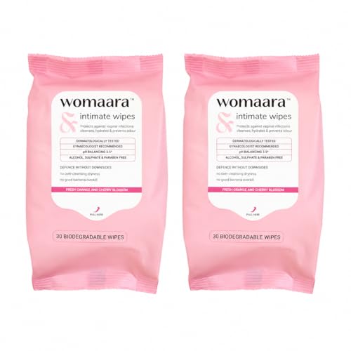 Image of Intimate Wipes for Women | pH 3.5 Balanced Feminine Hygiene Wipes | Vagiprotec Technology | Biodegradable, Alcohol-Free, Paraben-Free, Hypoallergenic | Daily Freshness & Odour Protection | 60 Wipes