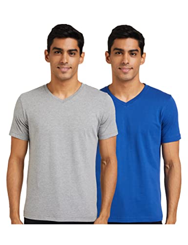 Amazon Brand – Symbol Men’S Solid Regular Fit Half Sleeve Cotton T-Shirt (Combo Pack Of 2) (Aw17Plpo2V4_Xl_White And Dark Earth)