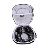 LTGEM Hard Case for Logitech USB Headset H390 / H430 / H570e and EAGLEND USB Headset/awatrue Computer Headset - Black+Grey