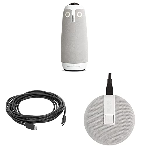 Image of Meeting Owl 3 (Next Gen) 360-Degree, 1080p HD Smart Video Conference Camera & USB C Extension Cable (Meeting Owl 3) & Expansion Mic for Meeting Owl 3 (2.5 Meters)
