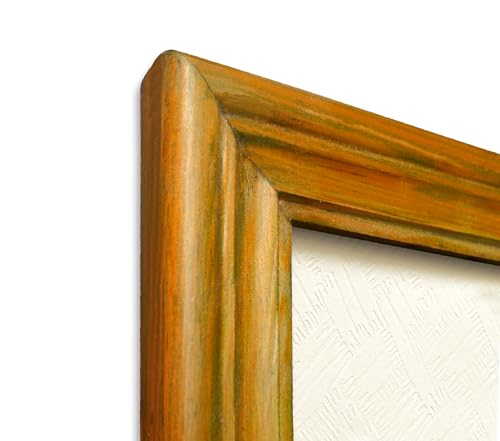 Image of 24 x 24 Wooden Photo Frames for Wall Decoration, 24 x 24 inch Pine Orange Wood Photo Frames for Loved Ones, Gifts, Photo Frame for Home Decor, Photos, Posters and Artworks (24 x 24 inch, Orange)